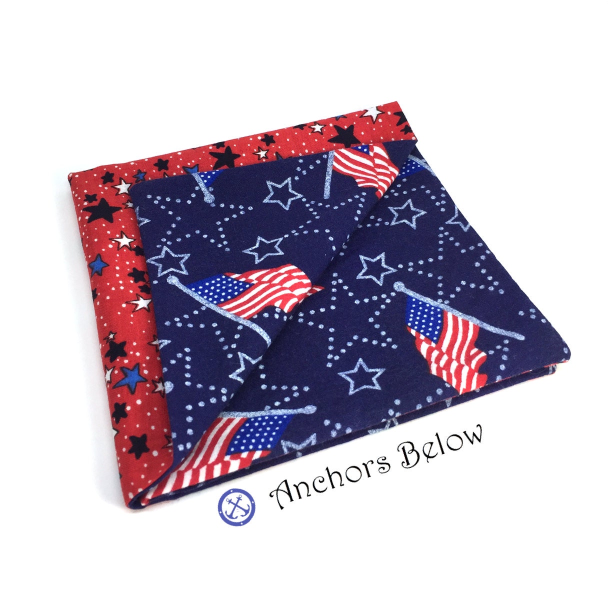 American Flag Pocket Square USA Pocket Square Red White and
