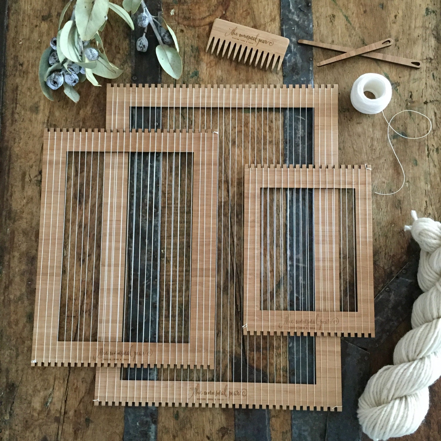 Complete Set of Lap Weaving Looms