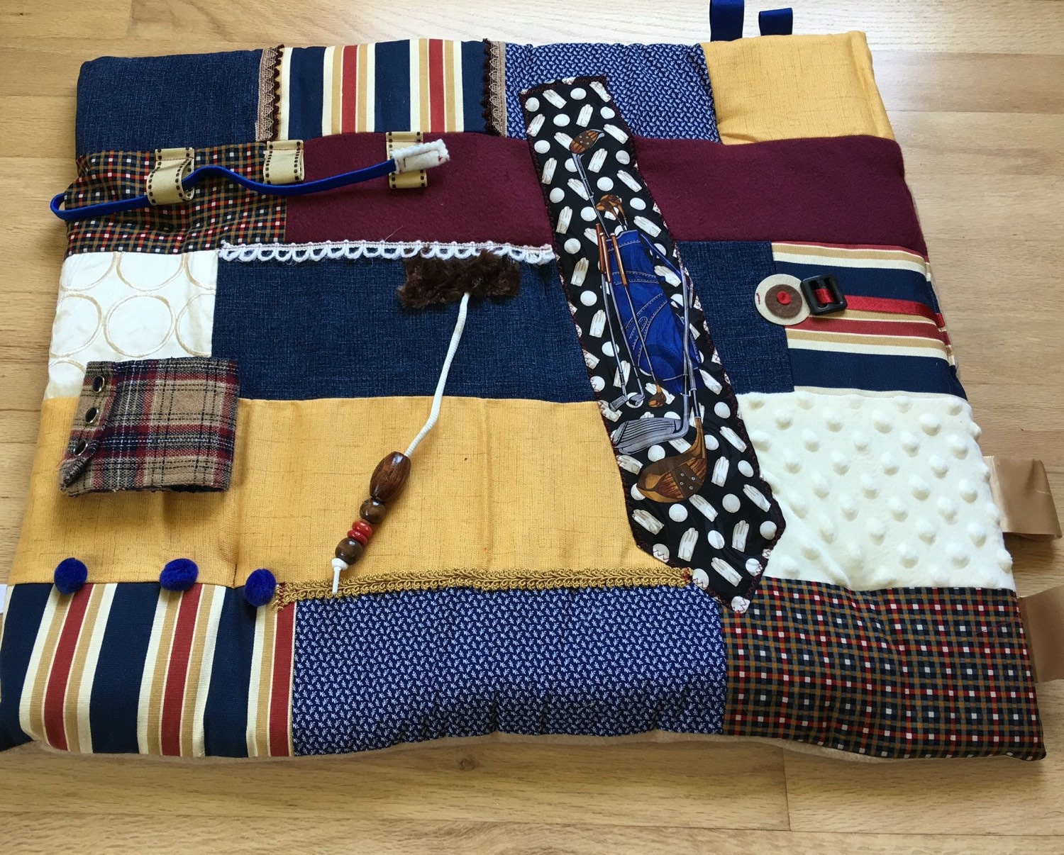 Alzheimer's Fidget Quilt Fidget Blanket for by RestlessRemedy