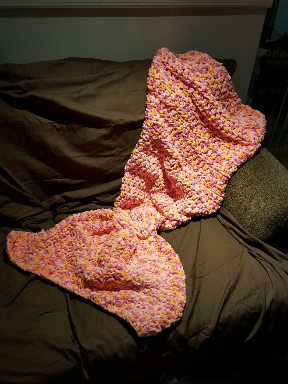 Mermaid Tail Blanket Mermaid Blanket Adult by misscrazyhandmade