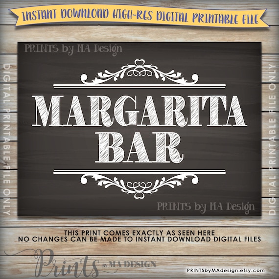 Margarita Bar Sign Margaritas Sign Birthday Wedding