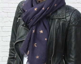 Personalised Warm Woven Oversized Star Scarf