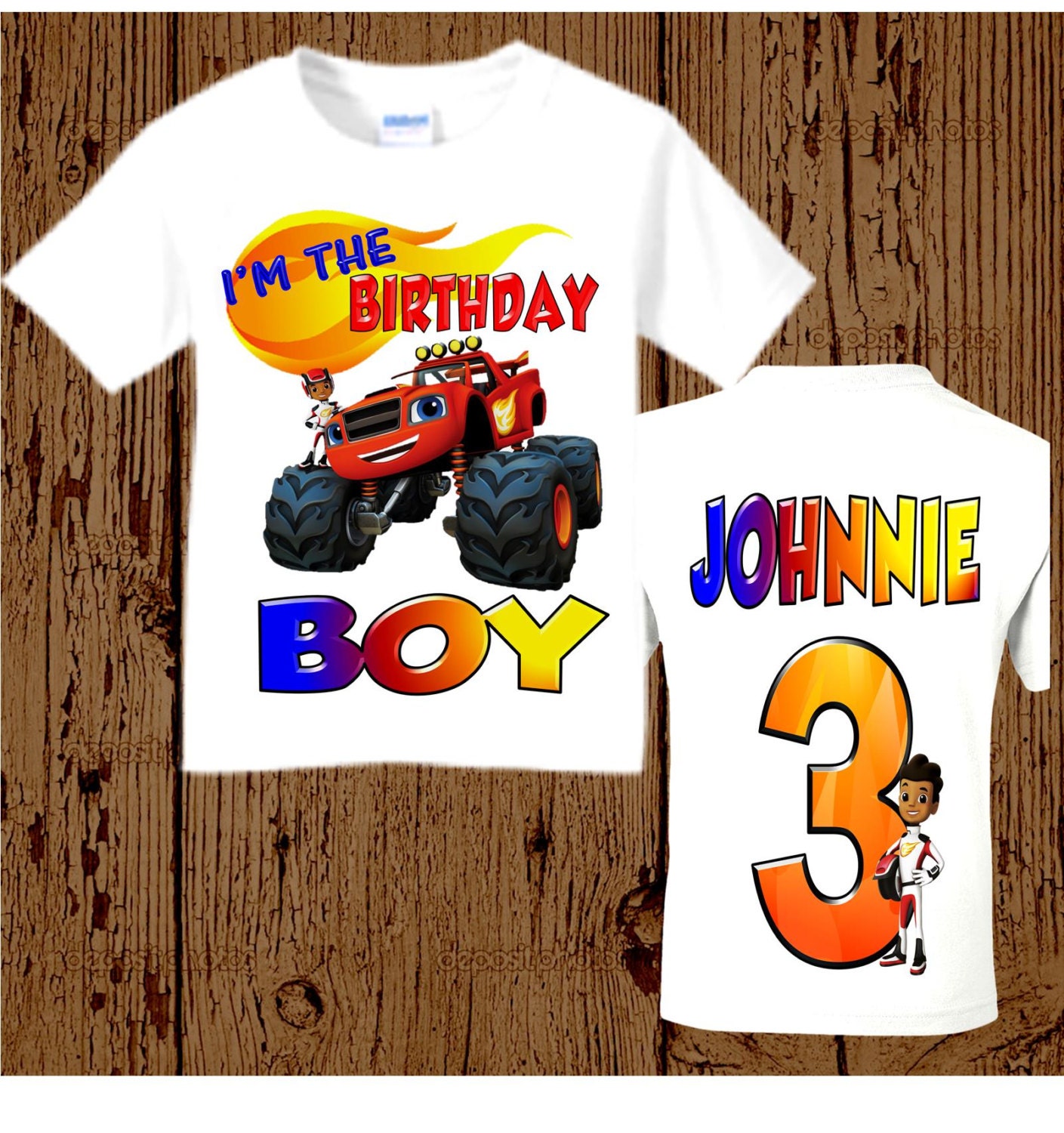 blaze monster machine birthday shirt