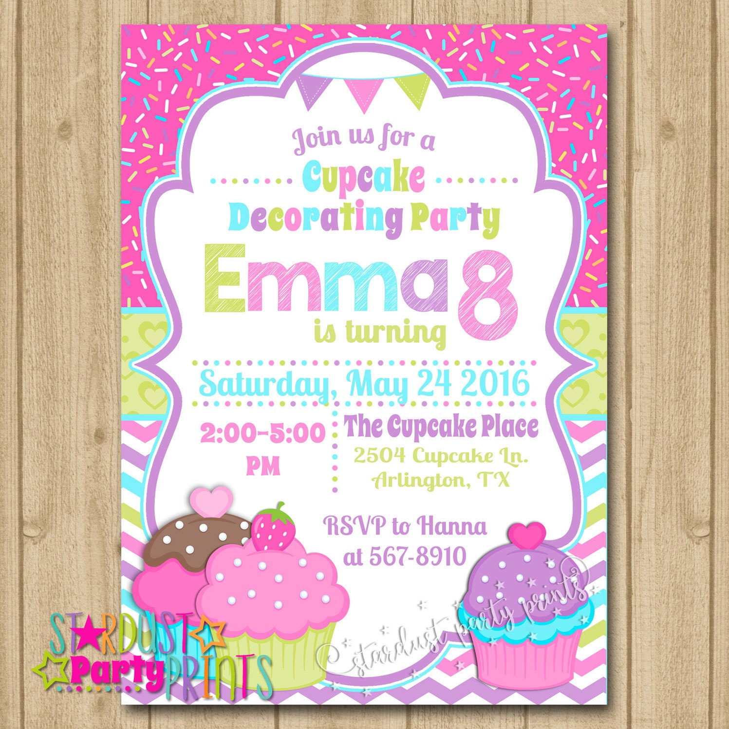 Cupcake Decorating Party Invitations 7