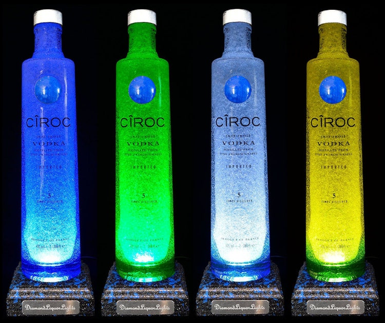 Ciroc Vodka Multicolour LED Bottle Lamp by DiamondLiquorLights