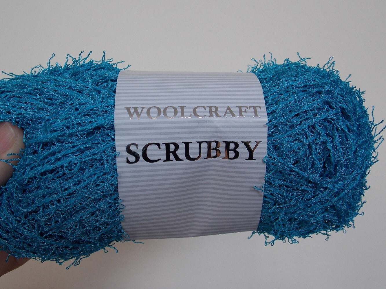 Dish cloth yarn Scrubby skyblue colour to crochet or knit