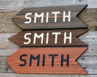 Custom Wood Sign, Name Sign Arrow, Custom Arrow, Address Sign Arrow, Arrow Sign, Carved Cedar Arrow, Road Sign