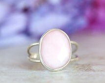 Unique pink opal ring related items | Etsy