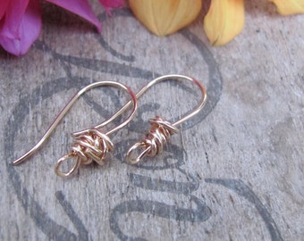 Gold Earrings, 14k Gold Filled Earrings, Wirework Jewelry