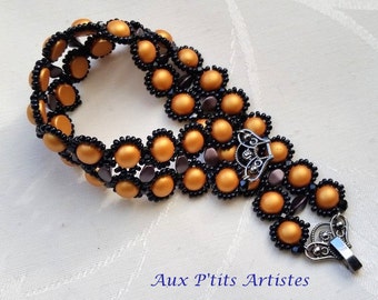 bracelet "Mae" cuivre et noir