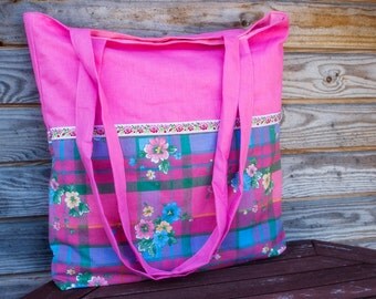 brown cotton tote bag