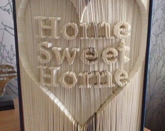 Home Sweet Home cut and fold book art pattern