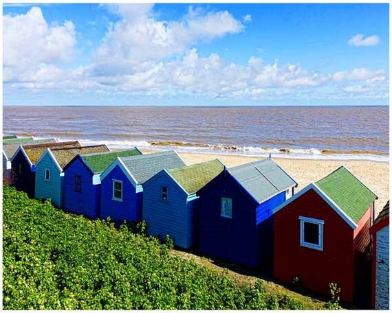 Cabañas de playa de inglaterra fotografÃa de por visionfineart
