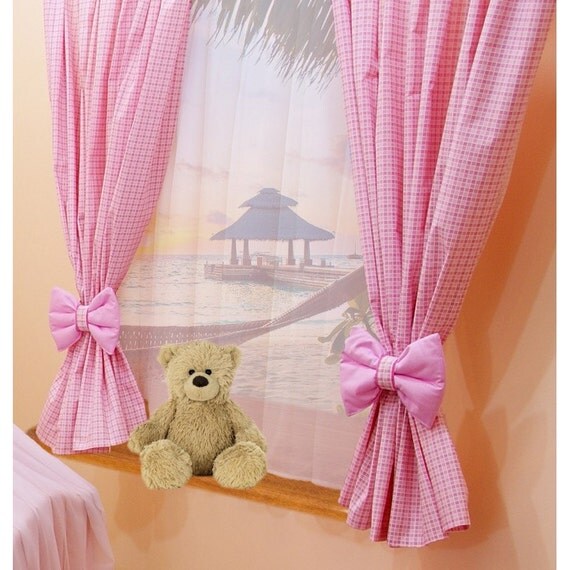 Free Shipping PINK Baby Curtains Set of Two by sarteBoutique
