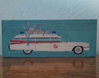Ghostbusters Car/Ecto-1 - Handmade Wooden Sign