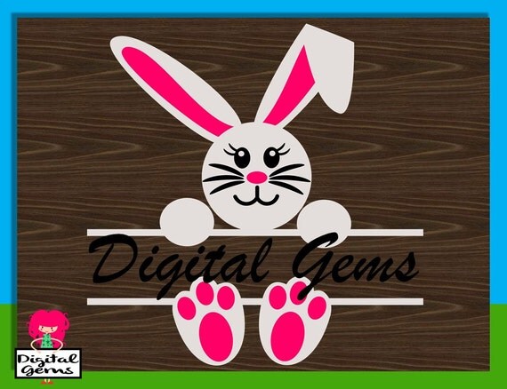 Split Easter bunny Rabbit SVG / DXF Cutting Files by ...