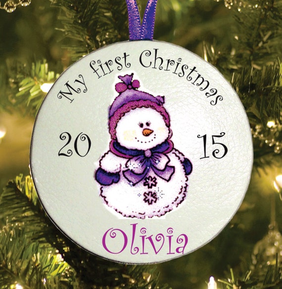 My first Christmas tree baby ornament Personalized