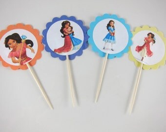 Elena of Avalorcupcake topper, Elena of Avalor Decoration, Elena of Avalor Cupcake Toppers, Birthday