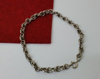 Antique silver bracelet 835 link bracelet 19 cm SA191