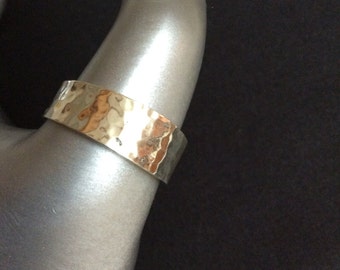 Sterling Silver Hammered Band Ring