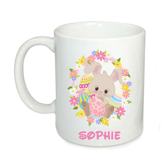 items similar to personalised easter mugs kids cute bunny items similar to personalised easter mugs kids cute bunny