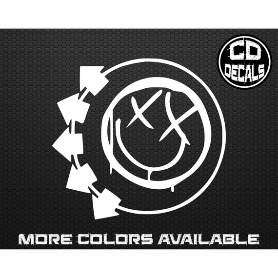 Blink-182 Band Smiley Face Logo Decal by cddecals on Etsy