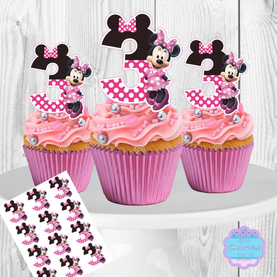 PRINTABLE Minnie Mouse Cupcake Toppers Cupcake Picks 2nd