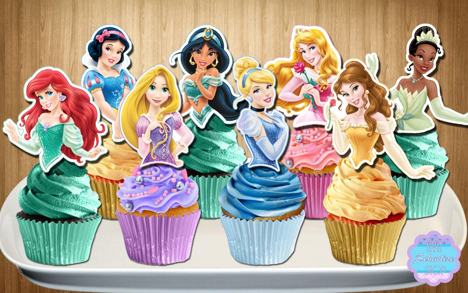 PRINTABLE Disney Princess Cupcake Toppers Cupcake Picks You
