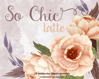 Peonies Watercolor flowers clipart, Peony clipart, wedding clipart, Wedding invitation, watercolor bouquets, greeting cards, scrapbooking