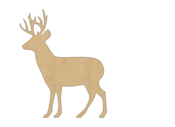 Items similar to Deer Cutout Shape Laser Cut Unfinished Wood Shapes ...