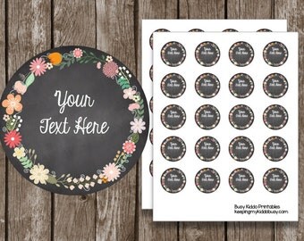 50% OFF SALE Round Chalkboard {Editable} Labels - Cards - Notes - Instant Download - Printable PDF files - Thank You - Organizing - Gifts