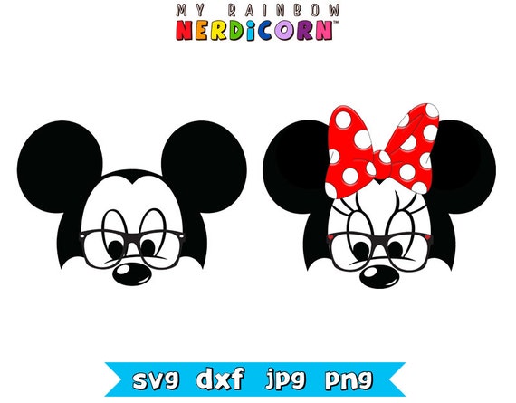 Download Mickey Minnie Mouse glasses ears svg png jpg by ...