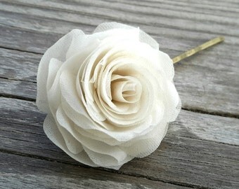 White Garden Rose Hair rose hair pins | etsy White Garden Rose Hair rose hair pins | etsy