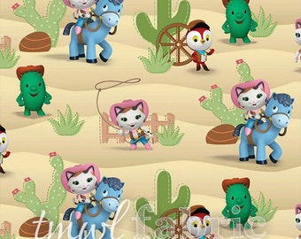 Woven Fabric - Disney Sheriff Callie Western Scene - Fat Quarter Yard +