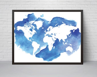 World map silhouette  Etsy