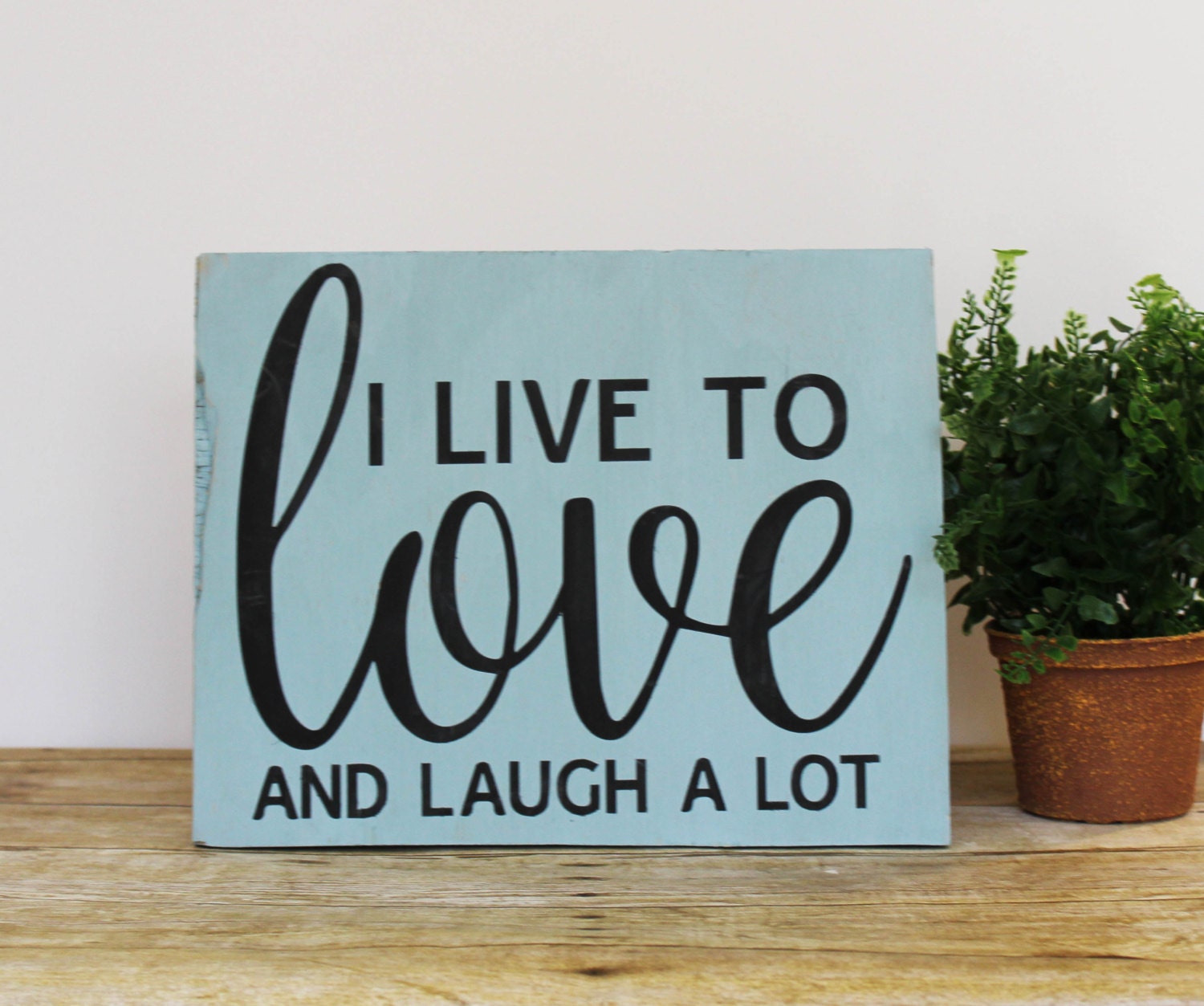 Live Laugh Love Sign Rustic Wooden Sign by SawdustandSunflowers