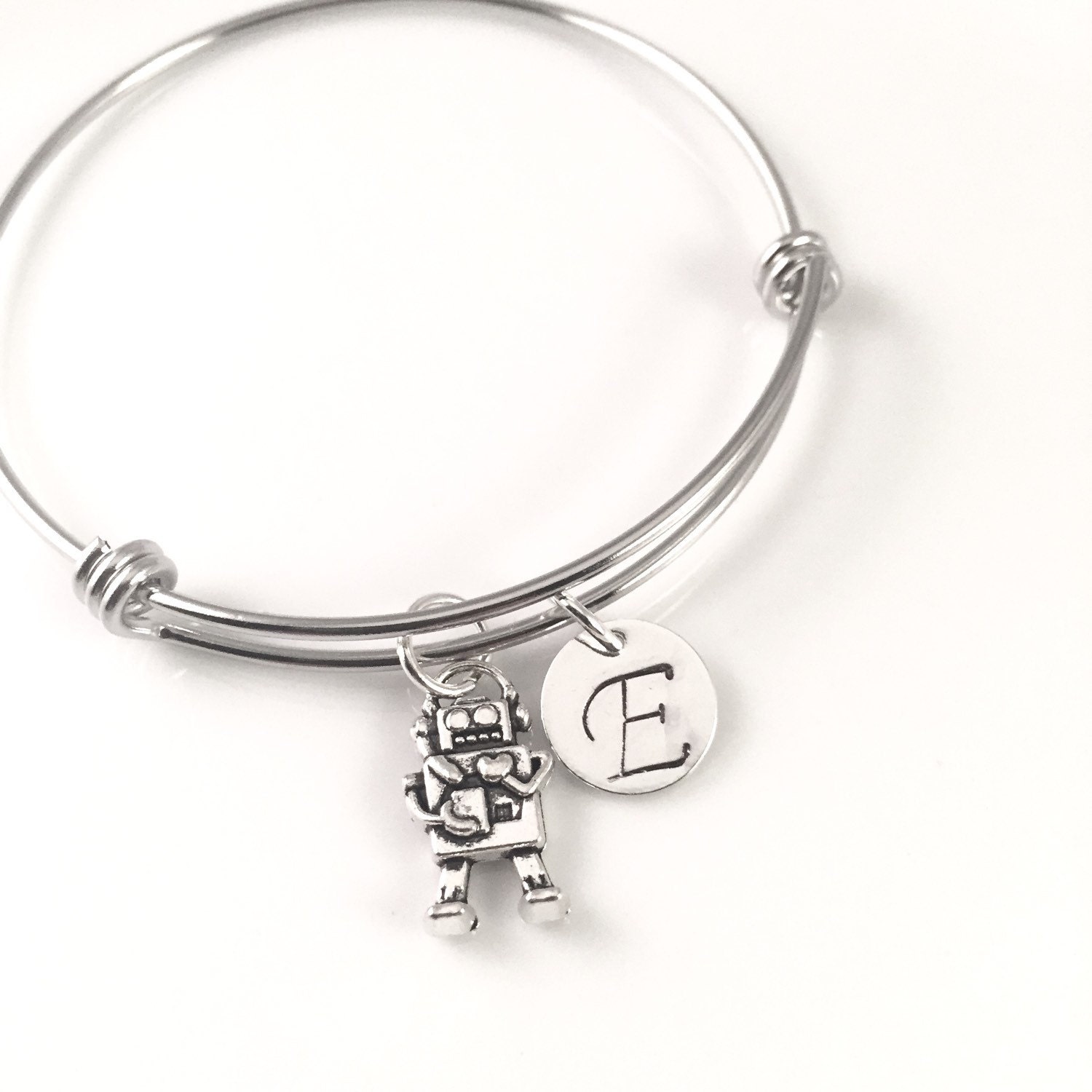 Personalized Mom's bracelet Toy Robot charm Bracelet