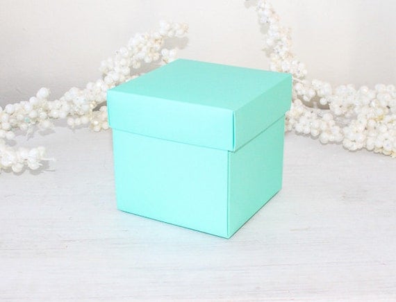Large Cupcake Boxes, Turquoise Blue Favor Boxes, Wedding Favor Boxes ...