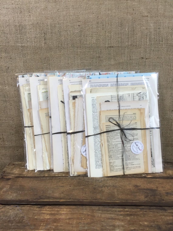 Vintage Craft Papers // Old Book Pages // Dictionary Pages // Old Music Paper // Vintage Book Pages For Crafting Decoupage and Scrapbooking
