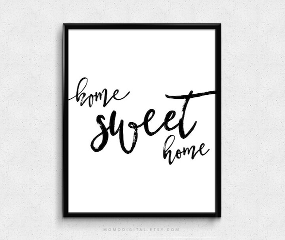 SALE Home Sweet Home Modern Calligraphy Handlettering