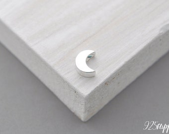 925 Sterling Silver moon, moon Pendant, Silver moon, Little moon, Tiny moon, Craft Tools, 3D moon, half moon, full moon