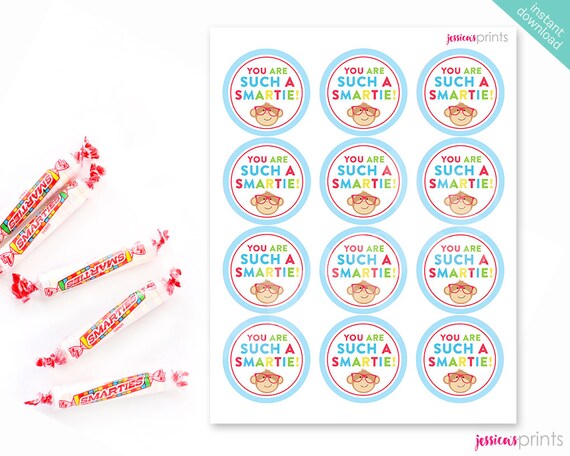 Instant Download You Are Such A Smartie Printable Party