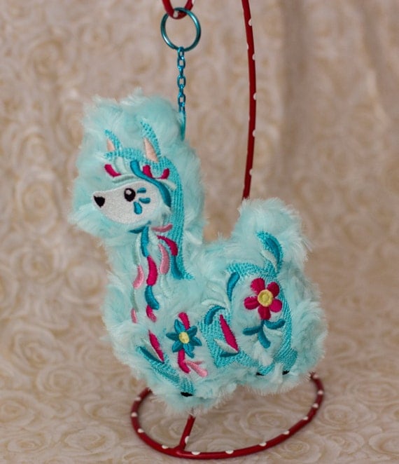 stuffed llama keychain