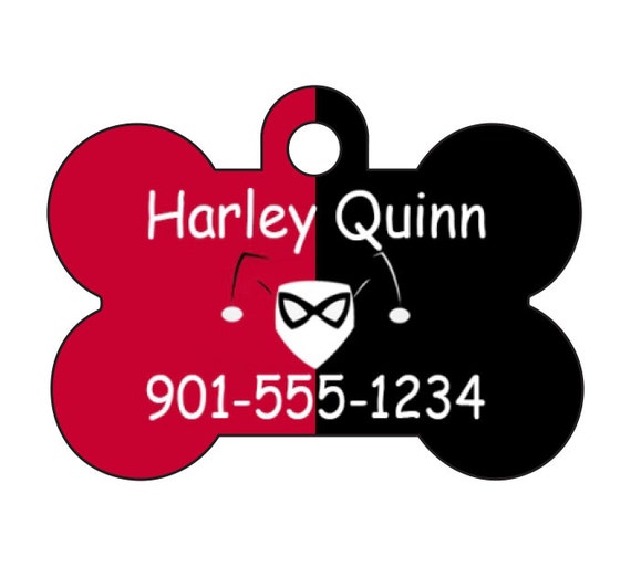 Harley Quinn Dog Tag Pet Id Tag Personalized w/ Name & Number