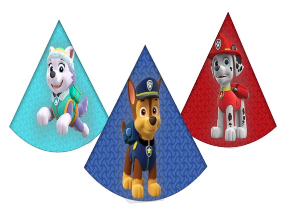 PAW Patrol Inspired Birthday Party Hats. Instand by Crea8iveDesign