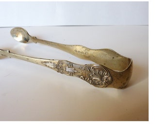 Sugar Tongs Stylish use for Lump sugar cubes Made in England and Hallmarked Nickel Silver
