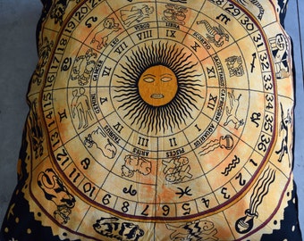 Huge mandala tapestry dog bed, mandala cushion cover, boho floor pillow, bohemian floor cushion, boho seating, boho decor, boho dog bed