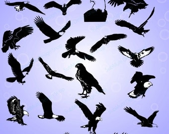eagles svg / eagles silhouette / eagle SVG EPS files / eagle digital silhouette / craft files / layer base svg format / bird svg