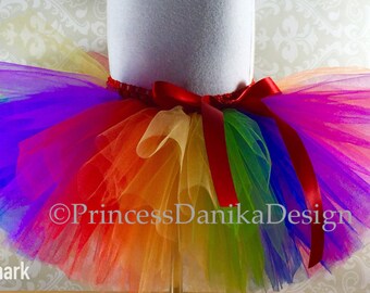Striped Rainbow Tutu, Circus Tutu, Clown Tutu, Mulitcolor Tutu, Pride Tutu, Infant/Toddler Tutu, Adult Tutu, Running Tutu