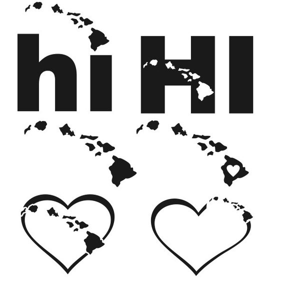 Hawaii State of Aloha Cuttable Design SVG DXF EPS use with